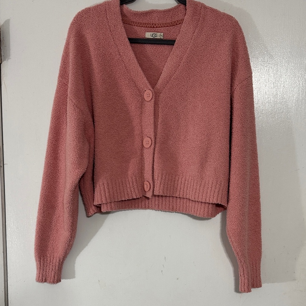 UGG Women's Blush Pink Cardigan Sweater